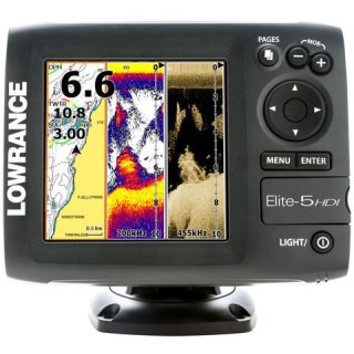 Lowrance Elite-5 HDI Farbecholot mit GPS- Kartenplotter