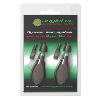 Angletec Tapered Pear Dynamic Lead System Pack Green oder Brown, Blei, 2 St&uuml;ck, 3 oz., 85 g