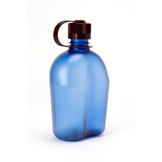 Nalgene Oasis Sustain Trinkflasche, Feldflasche mit Drehverschluß - 1 Liter, Blau