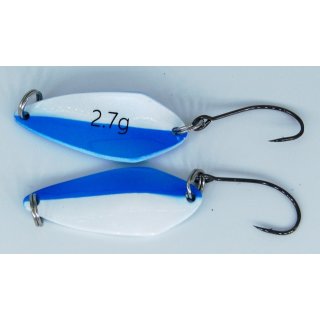 Paladin Trout Spoon Mirror Forellen Blinker L&ouml;ffel, 2,7 g Farbe blau-weiss, blau-weiss