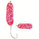 Paladin Trout Spoon Hole Forellen Blinker Löffel, 2,4 g Farbe pink-glitter, pink-glitter