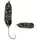 Paladin Trout Spoon Hole Forellen Blinker L&ouml;ffel, 2,4 g Farbe schwarz-glitter, schwarz-glitter
