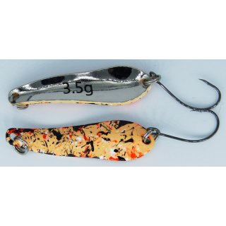 Paladin Trout Spoon Bullet Forellen Blinker L&ouml;ffel, 3,5 g Farbe Lachs-schwarz, silber