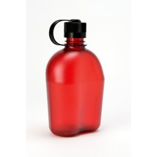 Nalgene Oasis Sustain Trinkflasche, Feldflasche mit Drehverschluß - 1 Liter, Rot