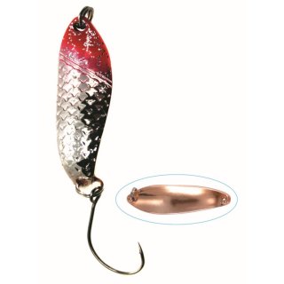 Paladin Trout Spoon Big Trout Forellen Blinker Löffel, 4,3 g Farbe rot-silber, kupfer
