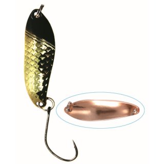 Paladin Trout Spoon Big Trout Forellen Blinker Löffel, 4,3 g Farbe schwarz-gold, kupfer